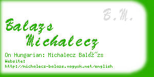 balazs michalecz business card